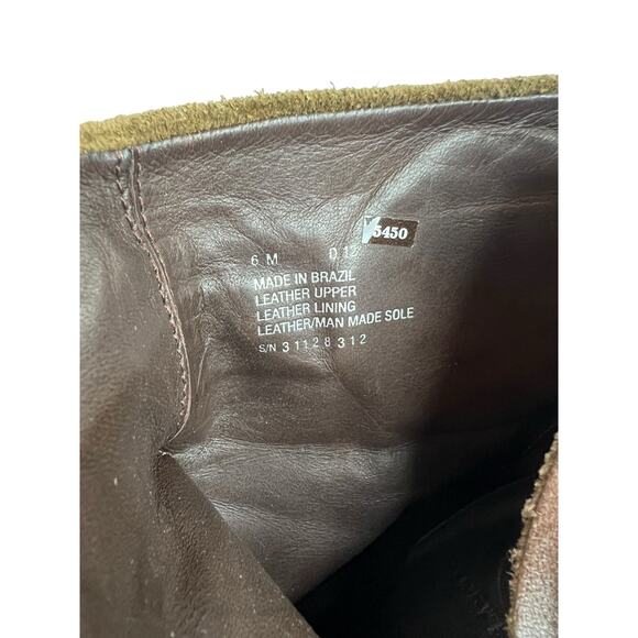 Tory Burch Alaina Green Suede Leather Heeled Booties size 6M - Picture 8 of 12